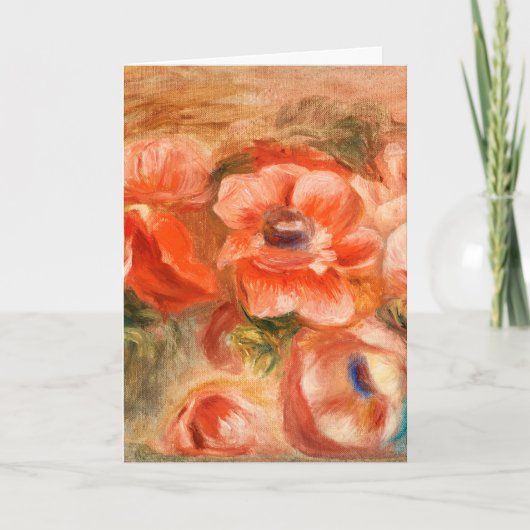 Anemonen door Renoir Impressionist Painting Kaart (Voorkant)