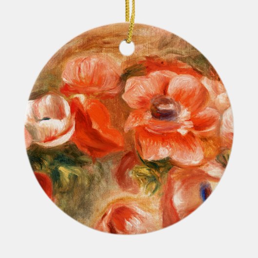 Anemonen door Renoir Impressionist Painting Keramisch Ornament (Voorkant)