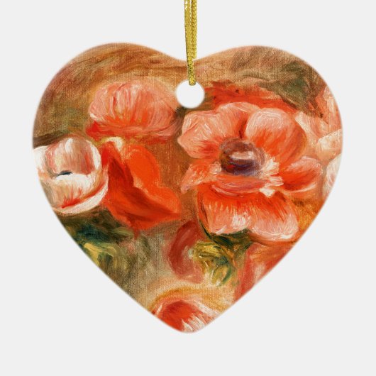 Anemonen door Renoir Impressionist Painting Keramisch Ornament (Voorkant)