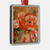 Anemonen door Renoir Impressionist Painting Metalen Ornament (Rechts)