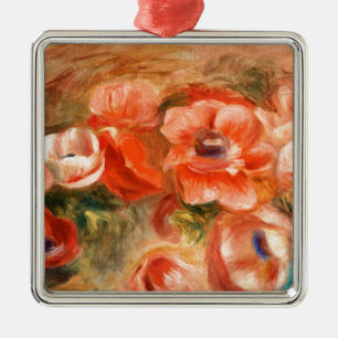 Anemonen door Renoir Impressionist Painting Metalen Ornament