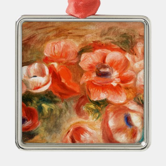 Anemonen door Renoir Impressionist Painting Metalen Ornament (Voorkant)