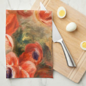 Anemonen door Renoir Impressionist Painting Theedoek (Quarter Fold)