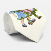 Anemonen en Bluets Stropdas (Opgerold)