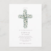 Anemonen en Eucalyptus kruisen de Eerste Heilige C Briefkaart (Voorkant)