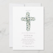 Anemonen en Eucalyptus kruisen de Eerste Heilige C Kaart (Voorkant)