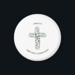 Anemonen en Eucalyptus kruisen de Eerste Heilige C Magneet<br><div class="desc">Anemonen en Eucalyptus kruisen de Eerste Heilige Communie</div>