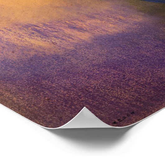 Anemonen en lila in een Blauwe Vase na 1912 Poster (Hoek)