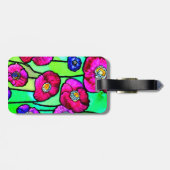 Anemonen glaskunst bagagelabel (Achterkant horizontaal)