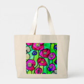 Anemonen glaskunst grote tote bag (Achterkant)