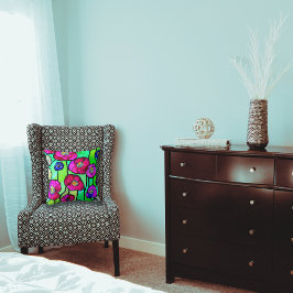 Anemonen glaskunst kussen