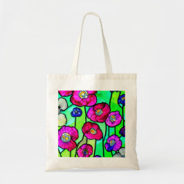 Anemonen glaskunst tote bag