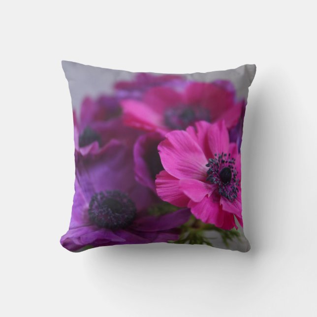 anemonen gooien kussen (Voorkant)