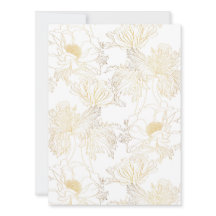 Anemonen gouden lijn bloemen.