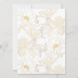 Anemonen gouden lijn bloemen.