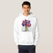 Anemonen in een Glass Jug Hoodie (Voorkant volledig)