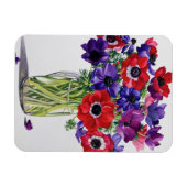 Anemonen in een Glass Jug Magneet (Horizontaal)