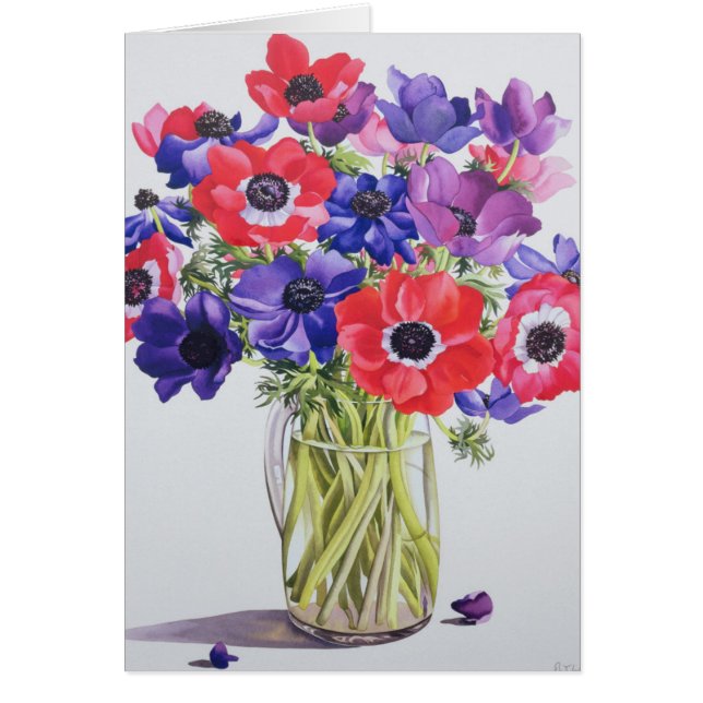 Anemonen in een glazen jug. 2007 (Voorkant)