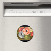  anemonen in groene vaas magneet (Insitu (Vaatwasser))