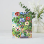Anemonen in Pot Claude Monet bloemverf Briefkaart (Staand voorkant)