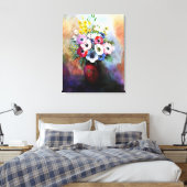 Anemonen - Odilon Redon-schilderij,  Canvas Afdruk (Insitu (Slaapkamer))