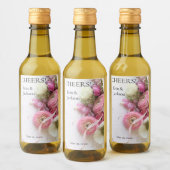 Anemonen, ranunculus, Etiket op koolstof (Flessen)