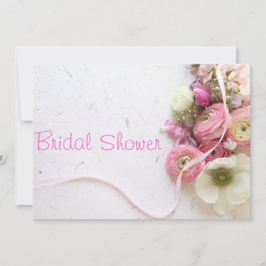 anemonen, ranunculus, vrijgezellenfeest van lint kaart (Voorkant)