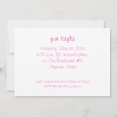 anemonen, ranunculus, vrijgezellenfeest van lint kaart (Achterkant)