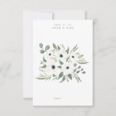 Anemonen Sage Eucalyptus Tafel Plaats Kaart (Voorkant)