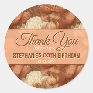 Anemonen Tuin Vrouwen Verjaardagscadeau Voor Vrouw Ronde Sticker