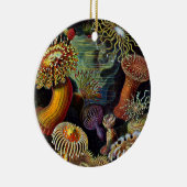 Anemonen uit het Zee Klassieke ronde Sticker Keramisch Ornament (Rechts)