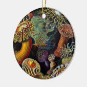 Anemonen uit het Zee Klassieke ronde Sticker Keramisch Ornament (Links)