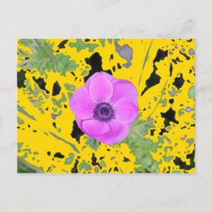 Anemonepatroon achtergrond briefkaart