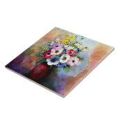 Anemones, beroemd schilderij van Odilon Redon Tegeltje (Zijkant)