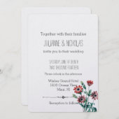 Anemones bloemenbruiloft kaart (Voorkant / Achterkant)