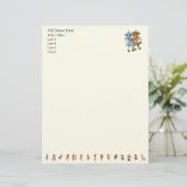 Anemones en Bluets Briefhoofd Sjabloon (Staand voorkant)