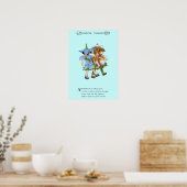 Anemones en Bluets Poster (Keuken)