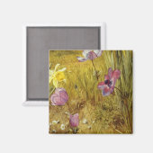 Anemones en Daffodils Henry Newman Magneet (Voorkant / Achterkant)