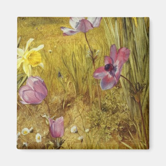 Anemones en Daffodils Henry Newman Magneet (Voorkant)