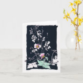 Anemones en Money Plant Kaart (Gele Bloem)