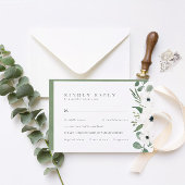 Anemones & Eucalyptus with Meal Choice Wedding RSV RSVP Kaartje