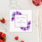  Anemones Floral 25e Verjaardag Servet (Insitu)