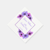  Anemones Floral 25e Verjaardag Servet (Hoek)