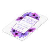 Anemones Floral Birthday Save The Date Magneet (Linkerzijde)