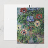 Anemones in Pot, Claude Monet, 1885 Briefkaart (Voorkant / Achterkant)