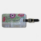 Anemones in White Jug 2013 Bagagelabel (Voorkant horizontaal)