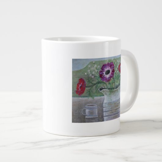 Anemones in White Jug 2013 Grote Koffiekop (Voorkant rechts)