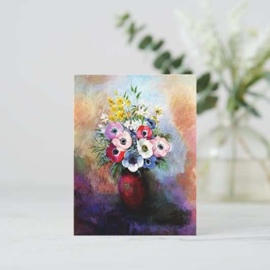 Anemones - Odilon Redon Briefkaart (Staand voorkant)