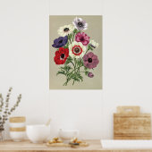 Anemones poster (Keuken)