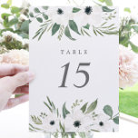Anemones Sage & Dusty Eucalyptus Weddenschap Kaart<br><div class="desc">Help uw gasten hun weg met deze dubbele lijst nummerkaarten vinden. Het ontwerp is voorzien van een boeket waterverf groen, eucalyptus, sage en anemonen die met de hand zijn getekend, speciaal voor het "Evergreen Garden"-Collectie voor het uitnodigen van weddenschappen. Uitzicht de link collectie op deze pagina om alle overeenkomende objecten...</div>